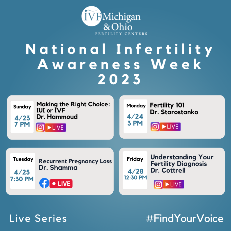 National Infertility Awareness Week- 2023 - IVF Michigan & Ohio